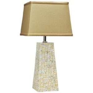  Mother of Pearl Pyramid Table Lamp