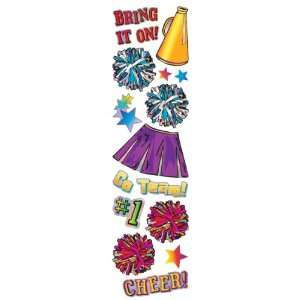   Shiny Stickers (CHEERLEADER) 14.5 ft Roll   25 Repeats: Toys & Games