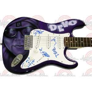  DEVO Autographed Signed CUSTOM AIRBRUSH Guitar: Everything 