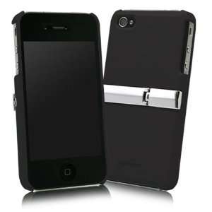 BoxWave iPhone 4S Shell Case with Stand (Jet Black): Cell 