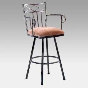   Swivel Bar Stool with Arms Pas Suede Camel, Palladium: Home & Kitchen