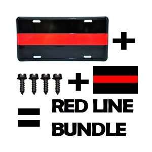  Firefighter Thin Red Line License Plate BUNDLE: Everything 
