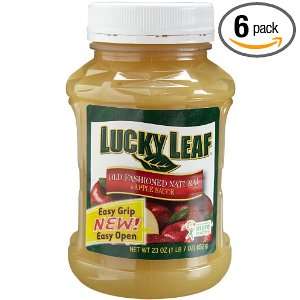 Lucky Leaf Old Fashioned Natural Applesauce, 23 Ounce Plastic Jars 