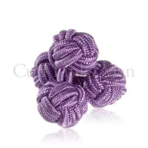  Plum Purple Silk Knot Cuff Links CL SK 0011: Jewelry