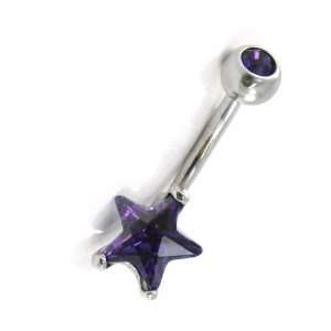  Body piercing Etoile purple. Jewelry