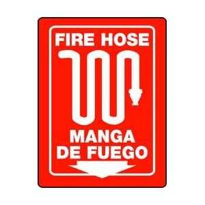 Safety Sign,fire Hose Bilingual V   ZING:  Industrial 