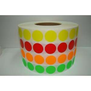  inch Round Green Thermal Transfer Labels Stickers: Office Products