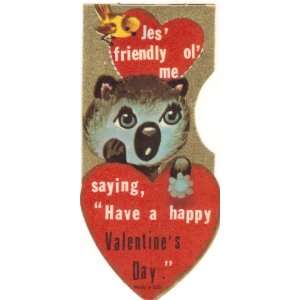    Vintage Valentine Card Jes Friendly Ol Me 