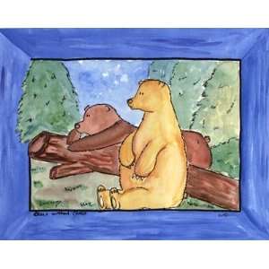  Bears Without Cares Finest LAMINATED Print Serena Bowman 