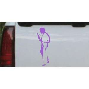 Musician Line Art Music Car Window Wall Laptop Decal Sticker    Purple 