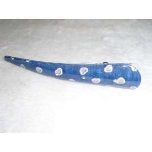    Alligator Hair Clip Blue With Heart Print: Health & Personal Care