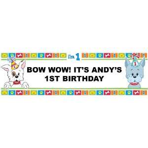  I Love Puppies 1st Personalized Birthday Banner Large 30 