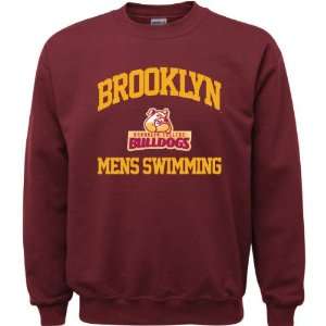  Brooklyn College Bulldogs Maroon Youth Mens Swimming Arch 