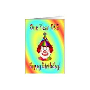  Birthday One Year Old   Clown Card Toys & Games