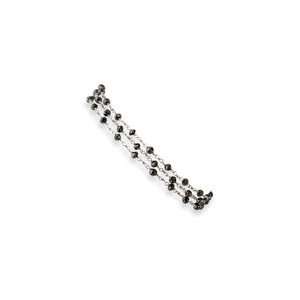  Black Diamond Briolette Bracelet   7.5 Inch   JewelryWeb 