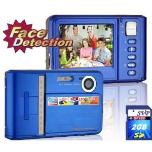   Blue Digital Camera+ Video Recorder+8X Zoom~ UltraSlim(2GB included