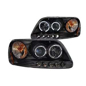 Anzo USA 111031 Ford Projector Halo LED Black Headlight Assembly, 1Pc 