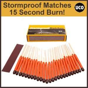  UCO Stormproof 15 Second Burn Matches, 25 qty Sports 