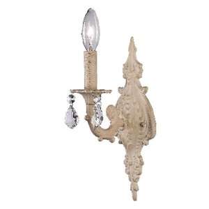 One Arm Ivory Scroll Wall Sconce
