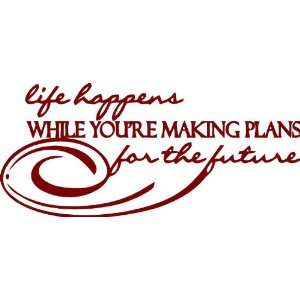 Vinyl Wall Decal   Life Happens while   selected color Lime 