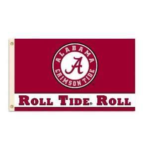 NCAA Alabama Crimson Tide Roll Tide Roll 3 by 5 Foot Flag w/Grommets