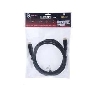  One Sonik Data 6FT. Locking HDMI Cable 1.3b Compliant Gold 