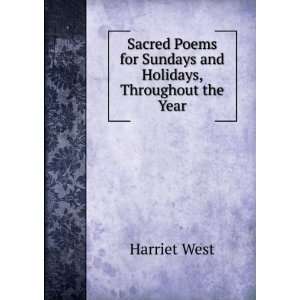  Sacred Poems for Sundays and Holidays, Throughout the Year 