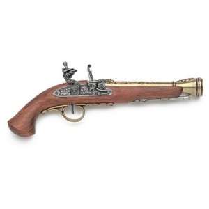  18th Century European Replica Flintlock Pistol (Brass 