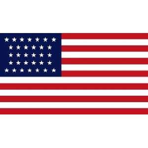  5 x 8 Feet 32 Star U.S. Flag (1858 1859) Nylon   indoor 