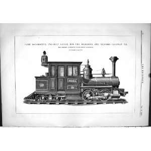  1878 TANK LOCOMOTIVE BILLERICA BEDFORD RAILWAY ENGINEERING 