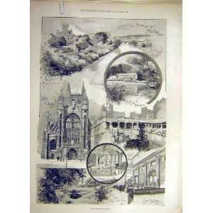  1894 Bath Abbey North Parade Bridge Sydney Gardens