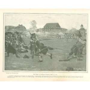  1898 Print Revolutionary War Fight Lexington Common 