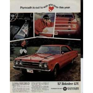   over this year.  1967 Plymouth Belvedere GTX Ad, A5393A. 19660930
