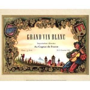  Grand Vin Blanc Poster (20.00 x 16.00): Home & Kitchen