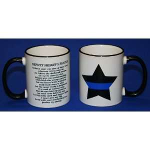  Deputy Sheriffs Prayer   5 Point Star Coffee Mug 