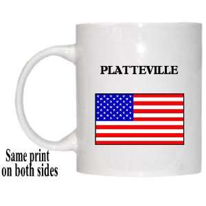  US Flag   Platteville, Wisconsin (WI) Mug 