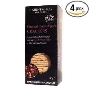 Cairnsmhor Fine Foods Crushed Black Pepper Crackers, 5.3 Ounce (Pack 