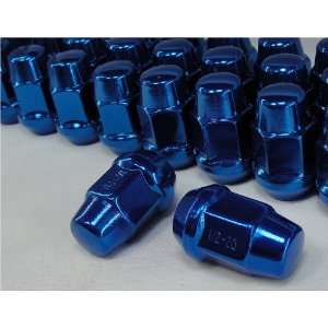   Set of 20, Blue Chrome, Bulge Acorn Lug Nuts 60° Seat: Automotive