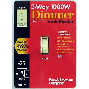  TradeMaster 1000W Three Way Toggle Dimmer with Housing in 