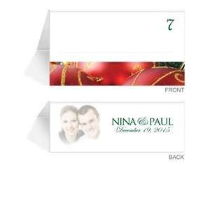  50 Photo Place Cards   Christmas Ornaments Office 