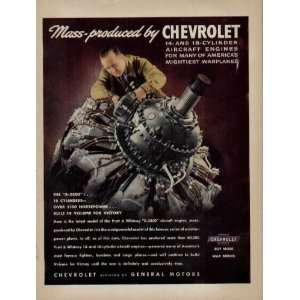 Mass produced by Chevrolet: 14 and 18 cylinder aircraft engines for 