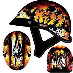  Rockhard KISS Destroyer Half Helmet X Small  Black 