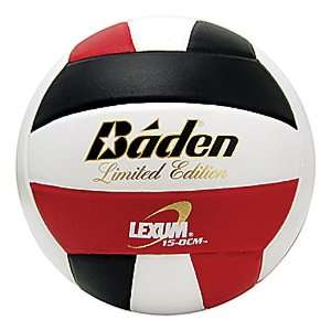   Mens Official Size Volleyball, Black/Red/White: Sports & Outdoors