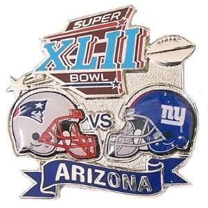  Super Bowl XLII Patriots vs. Giants Dueling Pin   Design 1 