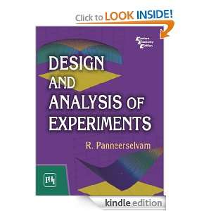 Design and Analysis of Experiments R. Panneerselvam  