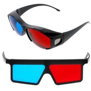  GTMax 3D Red/Cyan Glasses Black Cover Style + 3D Red/Cyan 