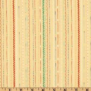  44 Wide Sweet Baby Ric Rac Stripe Butter Fabric By The 