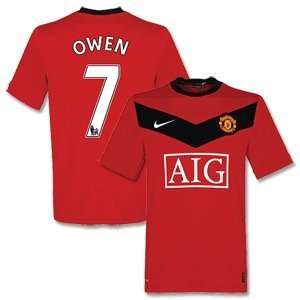  09 10 Man Utd Home Jersey + Owen 7