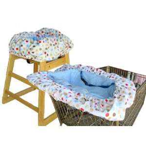  Cocoa Sky Dot Shopping Cart / High Chair Cover: Baby