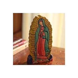  NOVICA Wood sculpture, Our Lady of Guadalupe